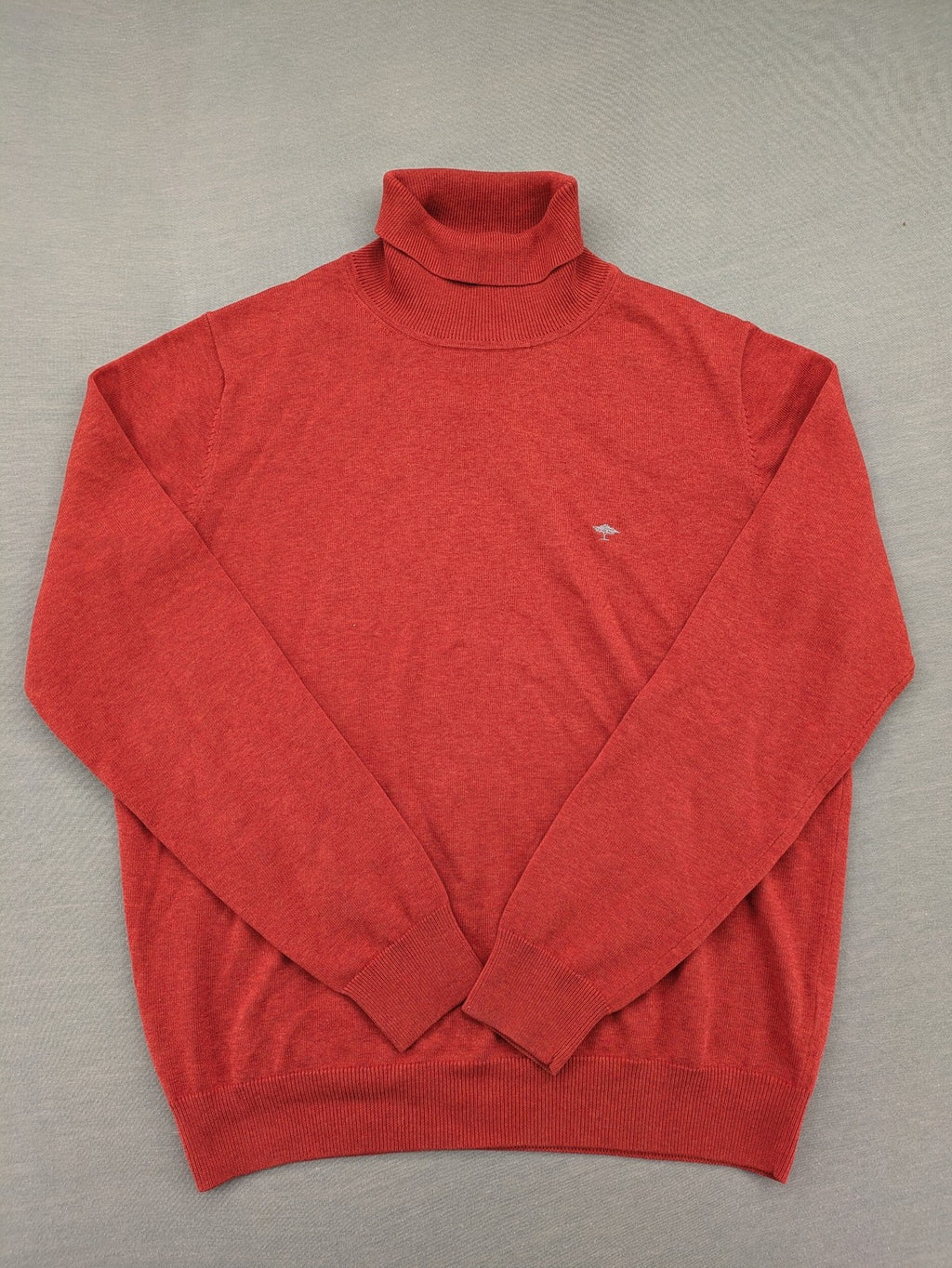 Fynch-Hatton orange turtle neck jumper fine knit classic design premium cotton.