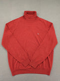 Fynch-Hatton orange turtle neck jumper fine knit classic design premium cotton.