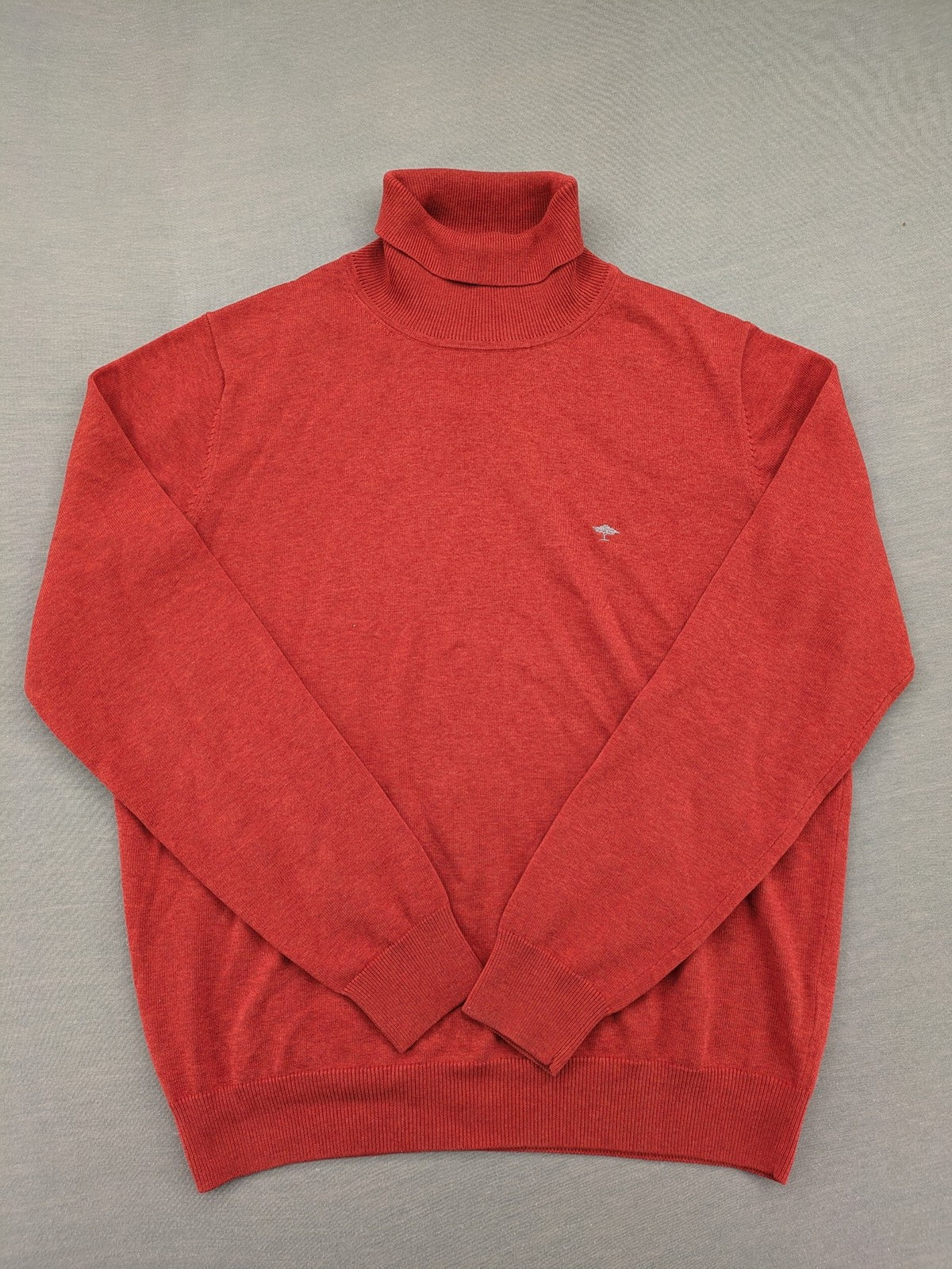 Fynch-Hatton orange turtle neck jumper fine knit classic design premium cotton.