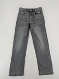 Old Navy navy straight jeans with adjustable waistband and classic 5-pocket design.