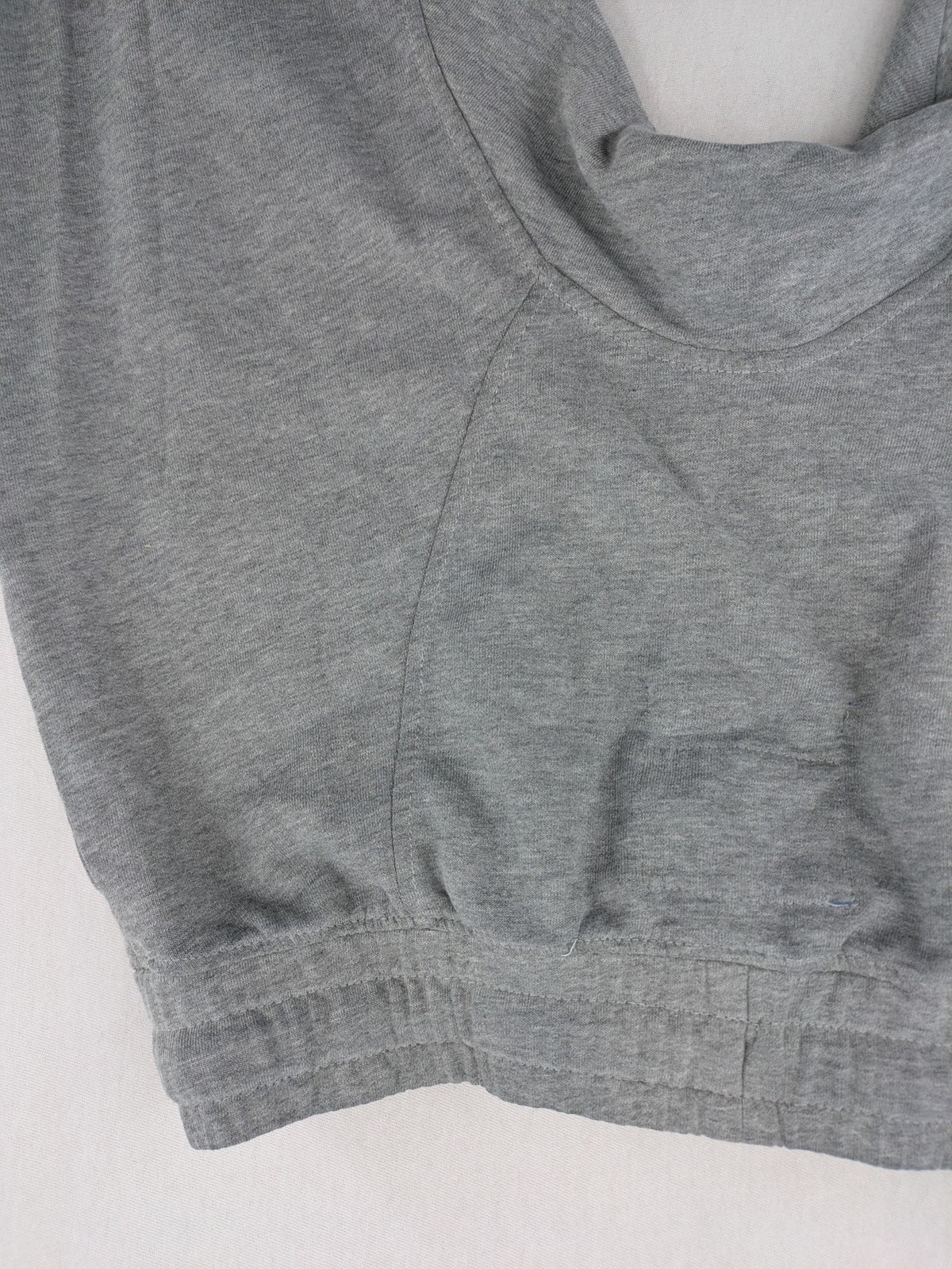 Private Baller grey sweatpants with "32" graphic print and blue drawstring.