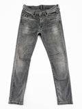 Elias Rumelis grey super slim fit jeans with stitched logo and subtle used look.