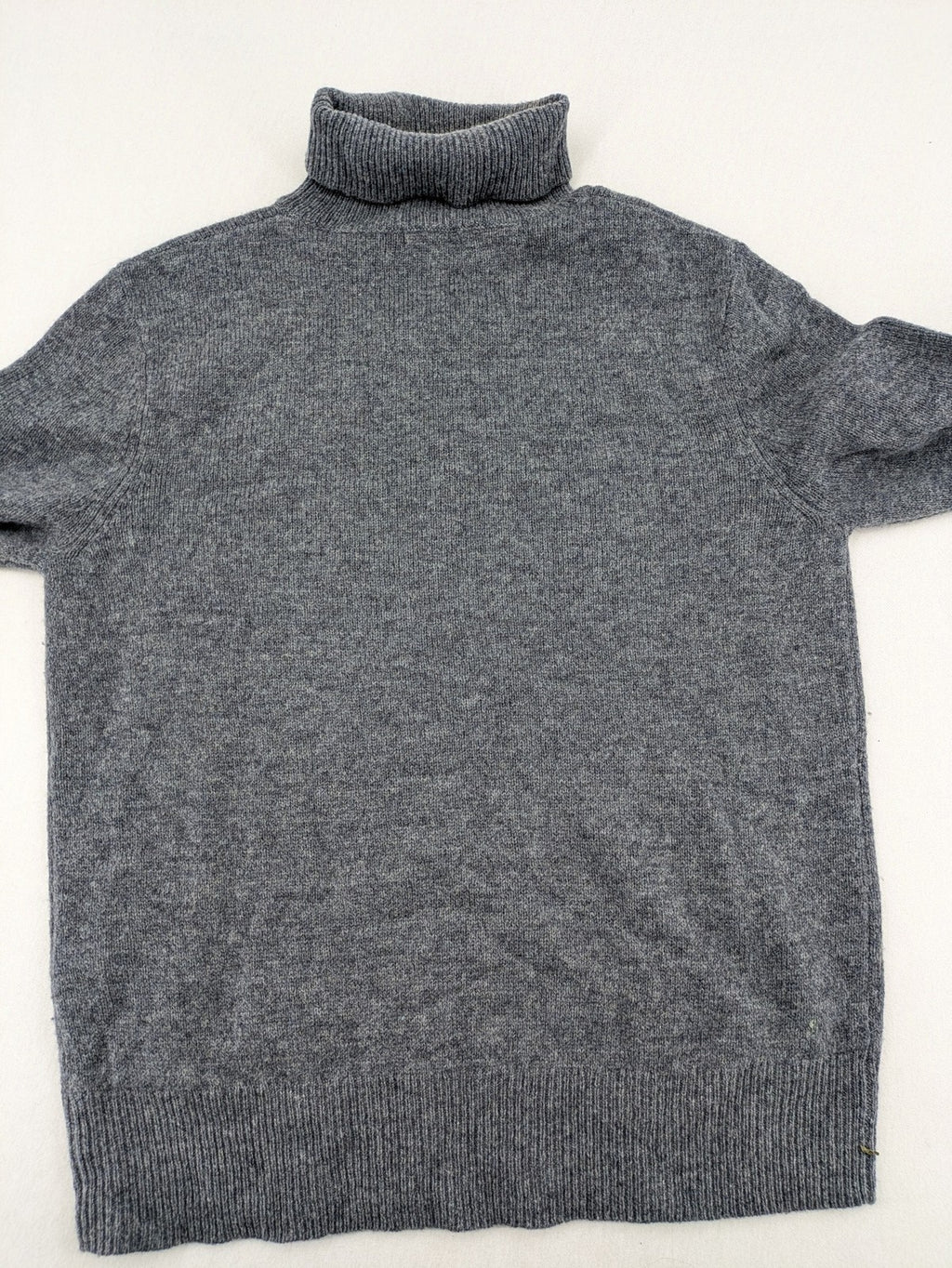 Brookshire grey turtle neck jumper ribbed cuffs and hem soft wool blend