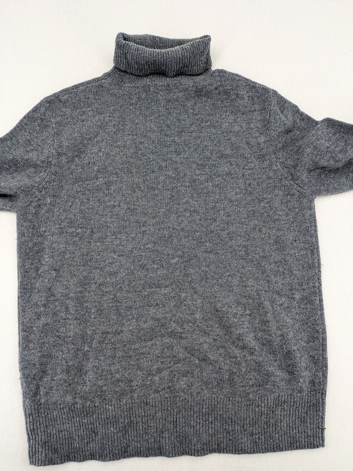 Brookshire grey turtle neck jumper ribbed cuffs and hem soft wool blend
