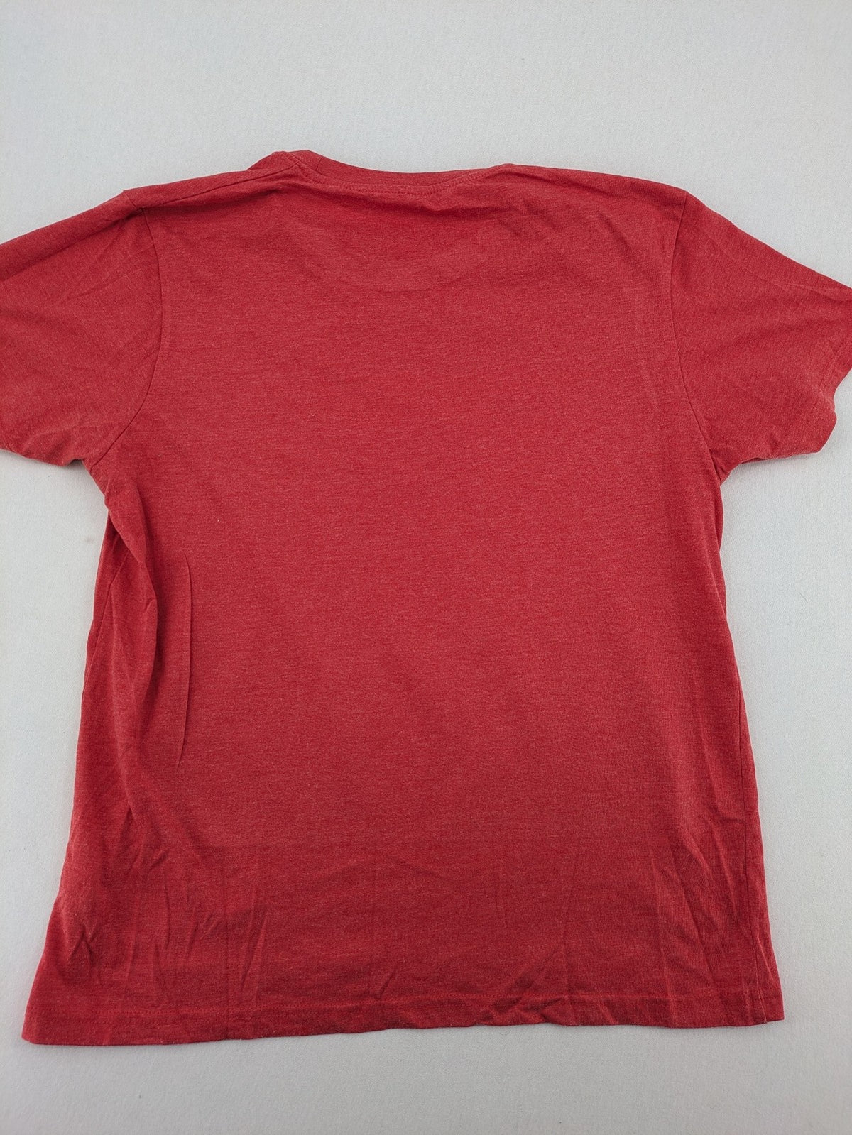 One Piece band t-shirt red melange with prominent logo graphic on chest.