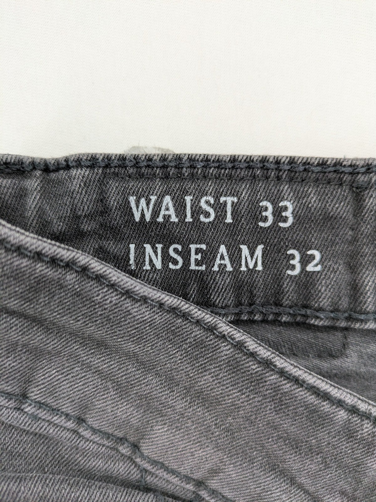 Only & Sons grey slim fit jeans with ripped details and open hem, stretch denim.