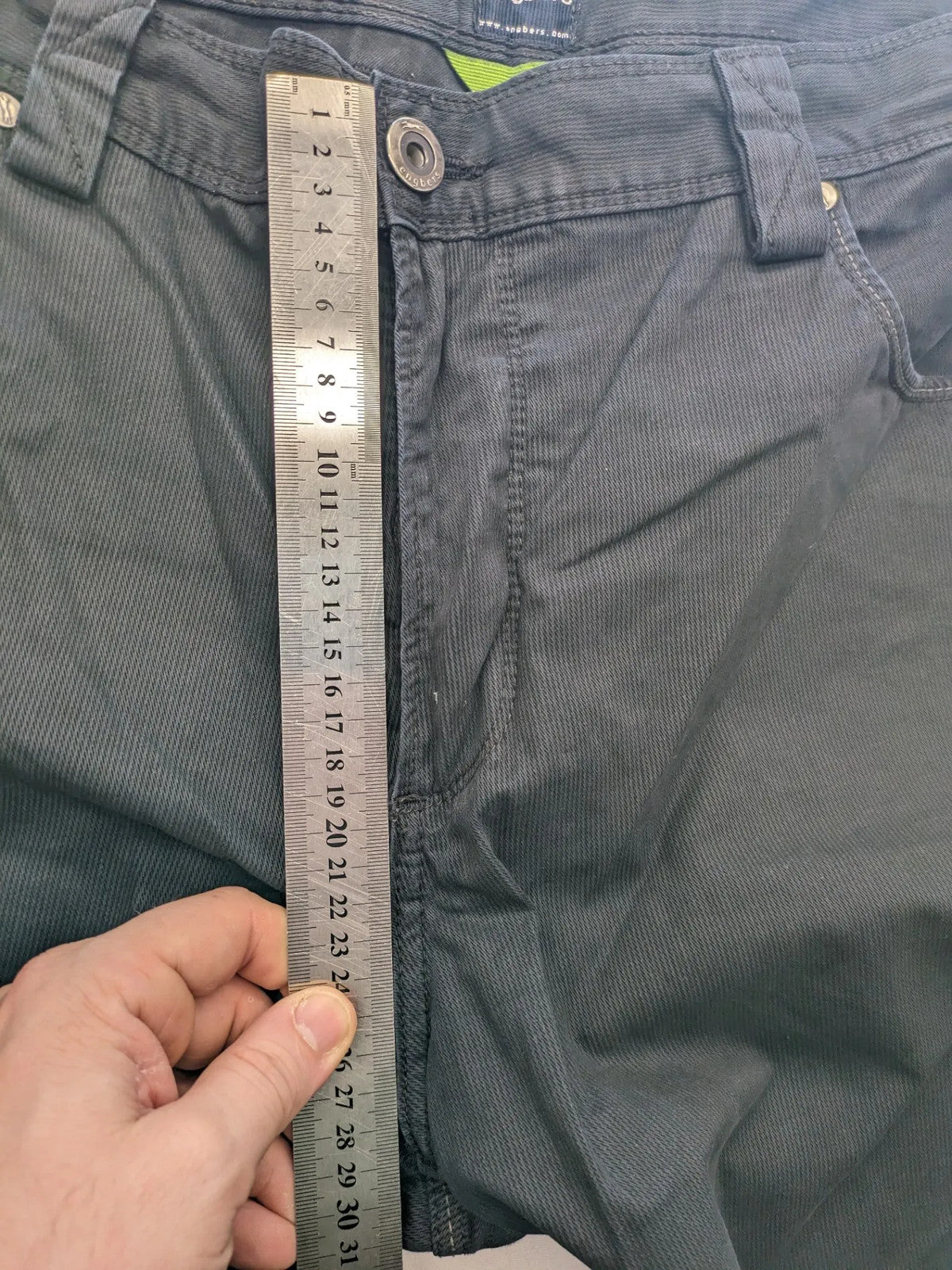 Engbers grey chino pants regular fit five-pocket style durable fabric