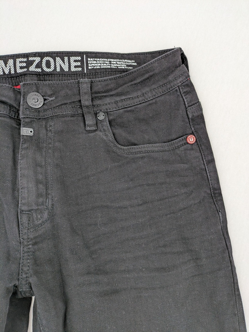 Timezone grey straight jeans slim fit 5-pocket design with stretch material