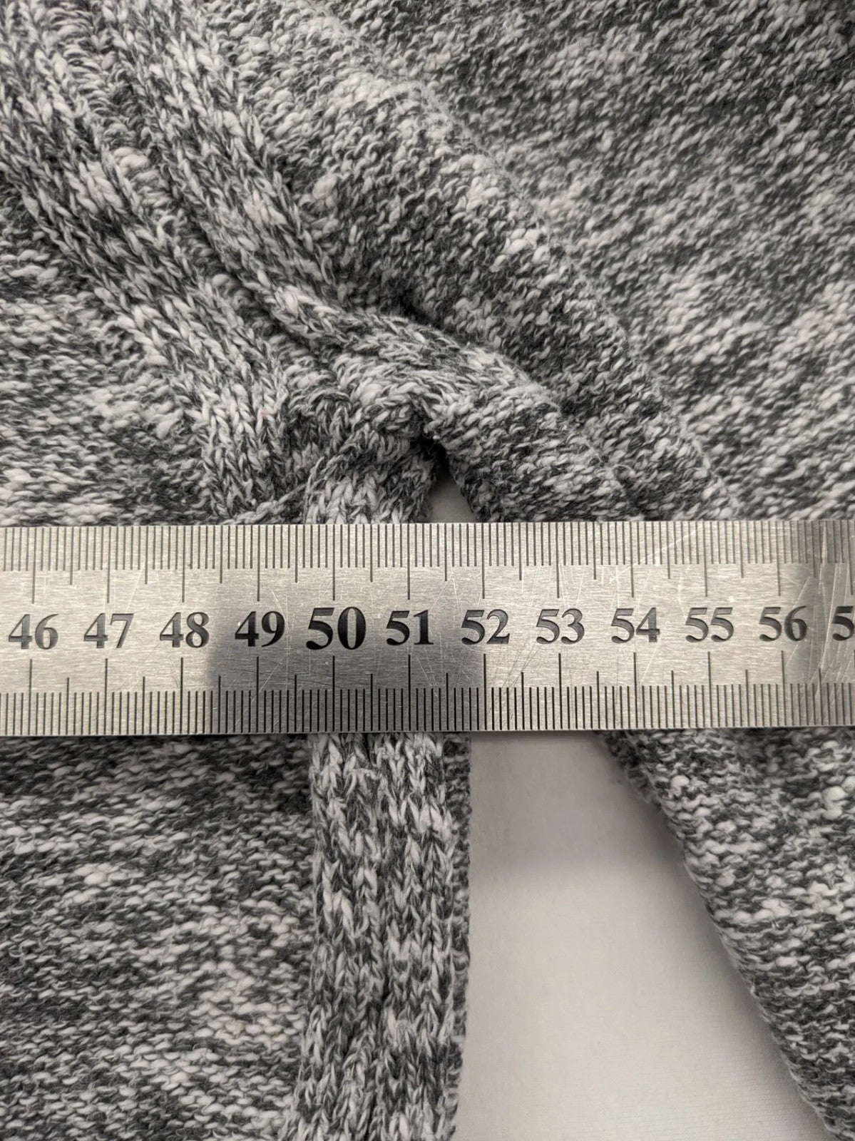 Key Largo grey turtle neck jumper with blue accents and chest pocket, cotton blend.