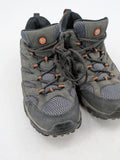 Merrell grey hiking shoes with Gore-Tex membrane and Vibram sole for traction.