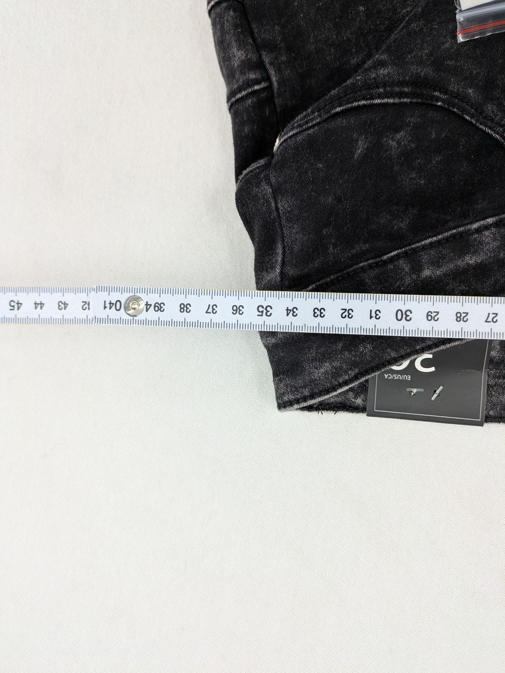 FB Sister skinny jeans black acid wash stretch denim with push-up design.