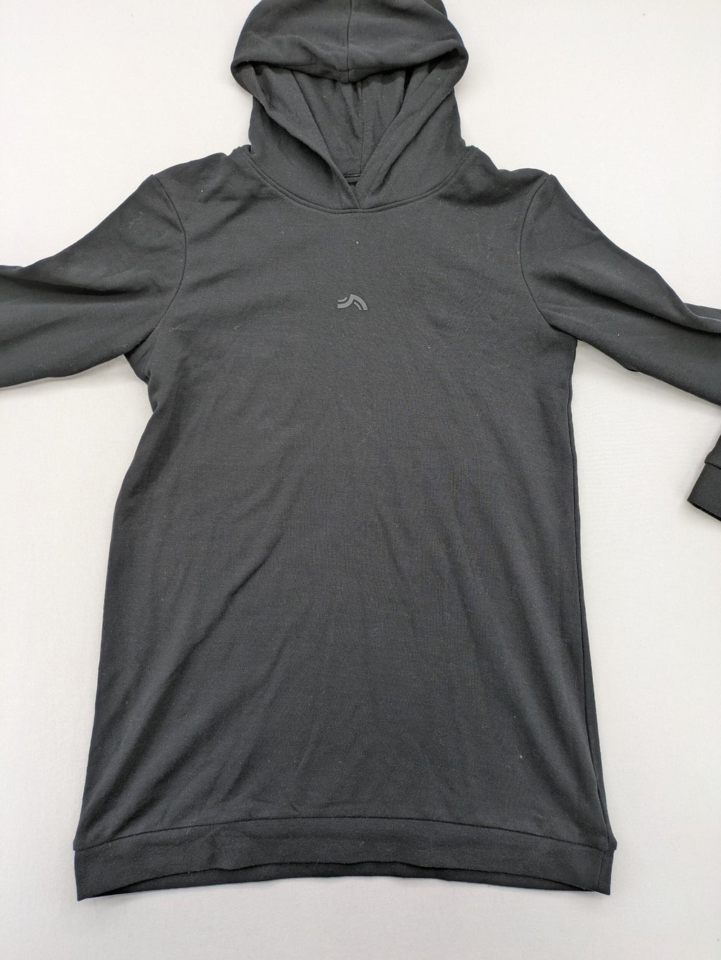 Crivit grey turtle neck jumper with subtle logo, longline tunic style, soft cotton blend.