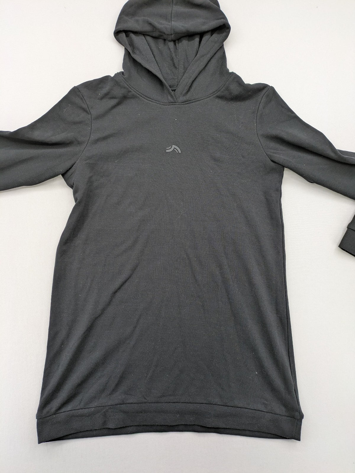 Crivit grey turtle neck jumper with subtle logo, longline tunic style, soft cotton blend.