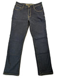 Eagle N°7 blue straight jeans with five-pocket design and soft thermal lining.