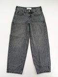 Hollister black tapered baggy jeans classic 5-pocket design with zipper and button closure.