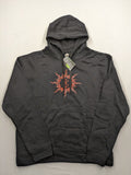 Berserk black hoodie with red Brand of Sacrifice logo and Vegvisir-inspired graphic.