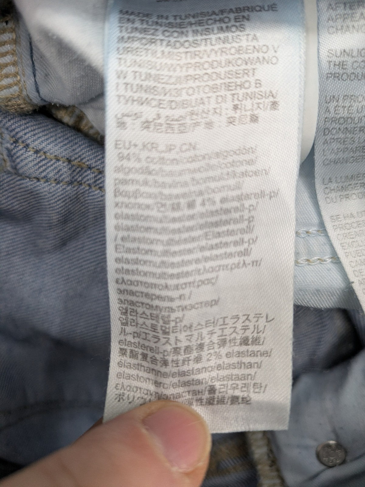 Calvin Klein Jeans blue high rise super skinny ankle jeans with logo patch and stretch material.