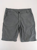 Luciano grey shorts lightweight polyamide with elastic waistband and button closure.