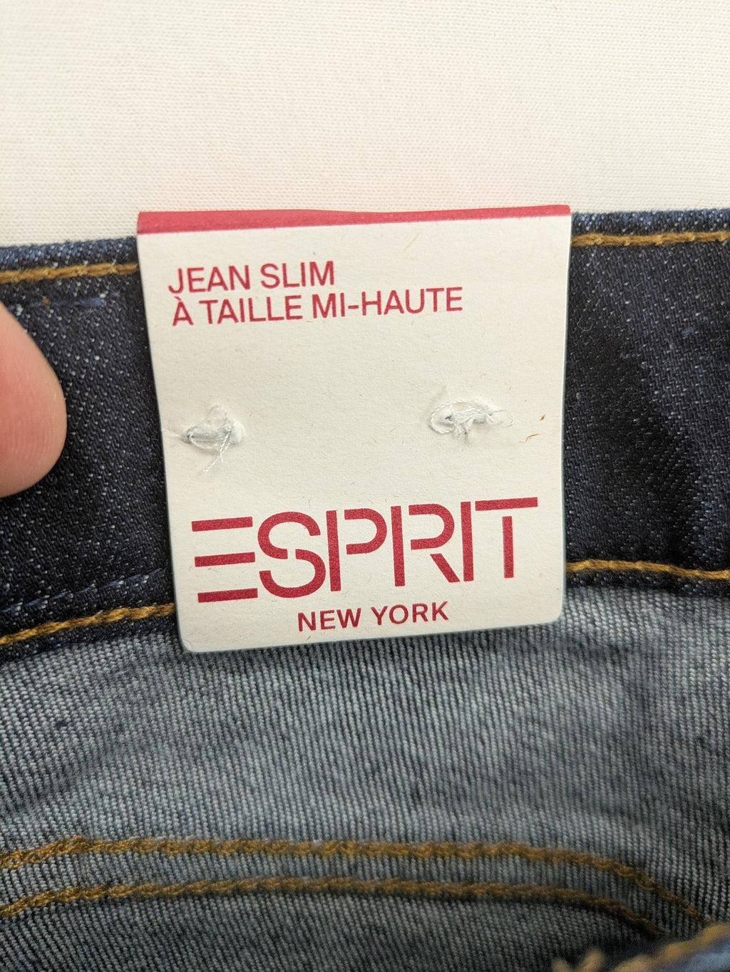 Esprit pink straight jeans classic 5-pocket style with contrasting stitching details