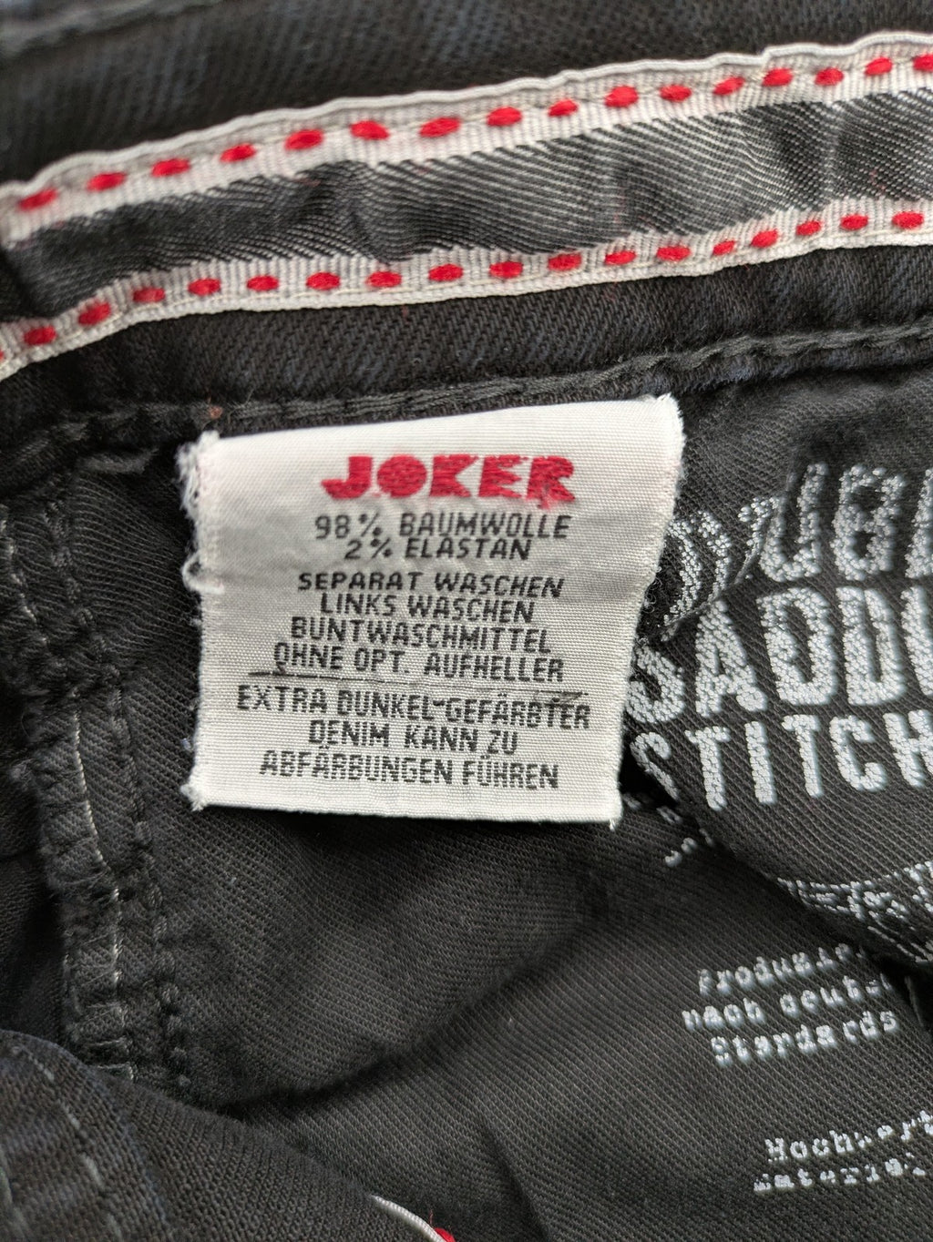 Joker grey straight jeans with double saddle stitch detail and classic 5-pocket design.