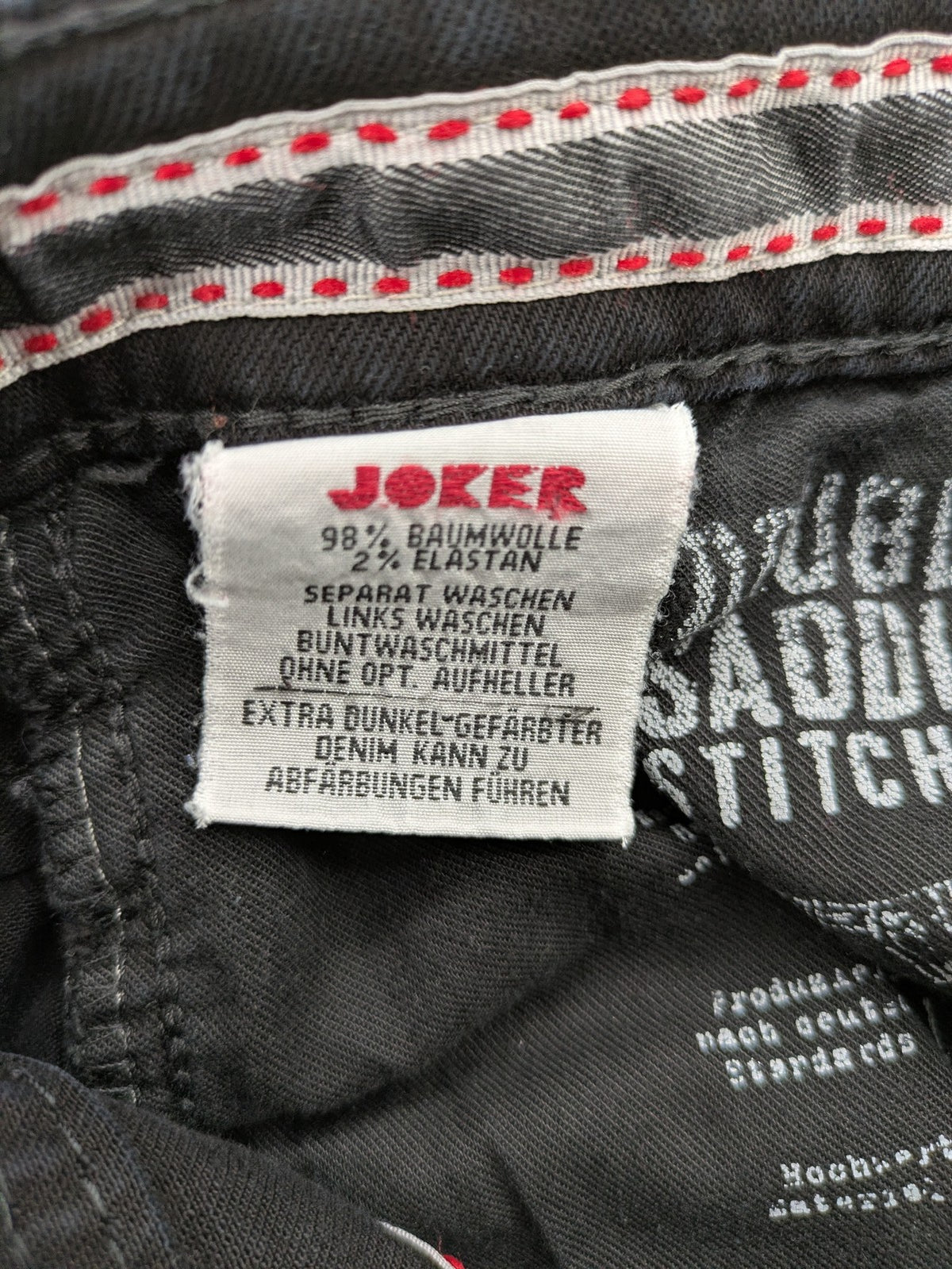 Joker grey straight jeans with double saddle stitch detail and classic 5-pocket design.