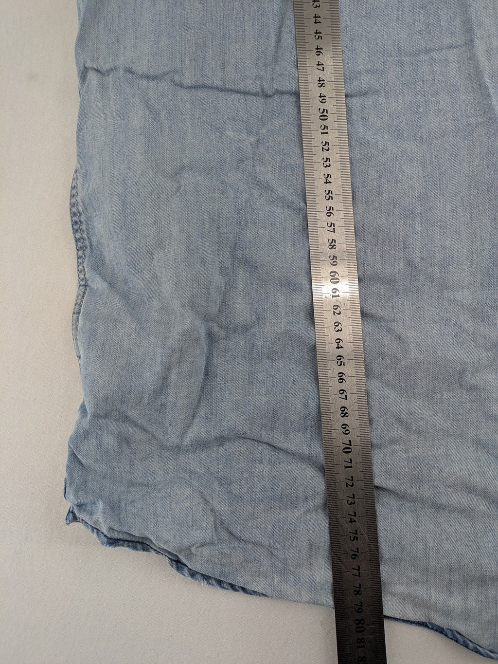 Replay denim western shirt light blue with pearl snap buttons and iconic yoke design.
