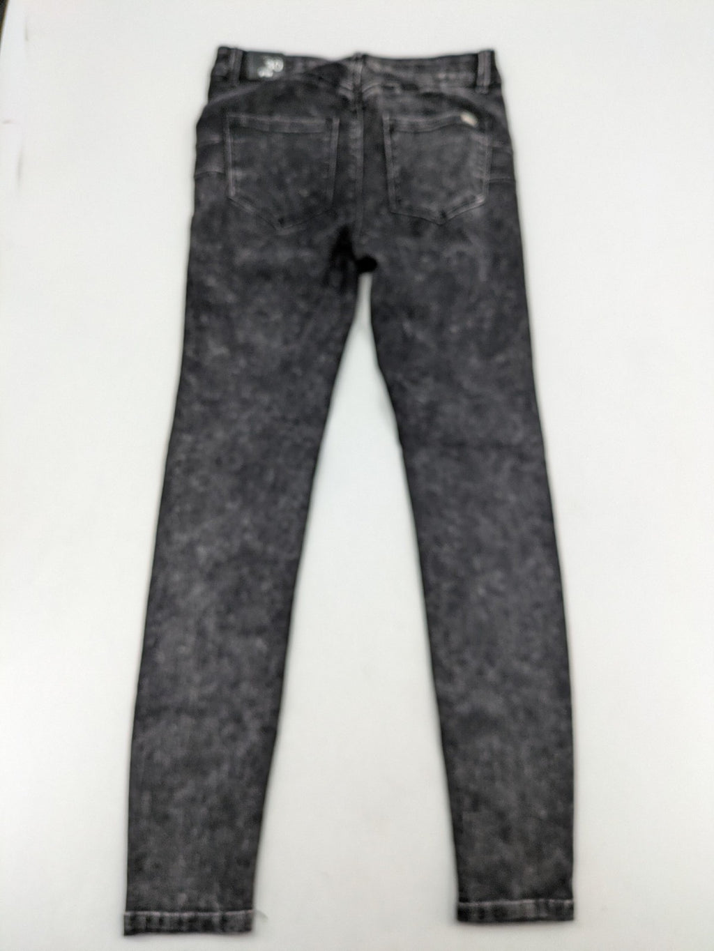 FB Sister skinny jeans black acid wash stretch denim with push-up design.