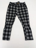 Frawoman loungewear black grey white checkered pants soft cotton adjustable drawstring waistband