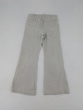 H&M L.O.G.G beige bootcut pants with double button closure and stretch cotton material.