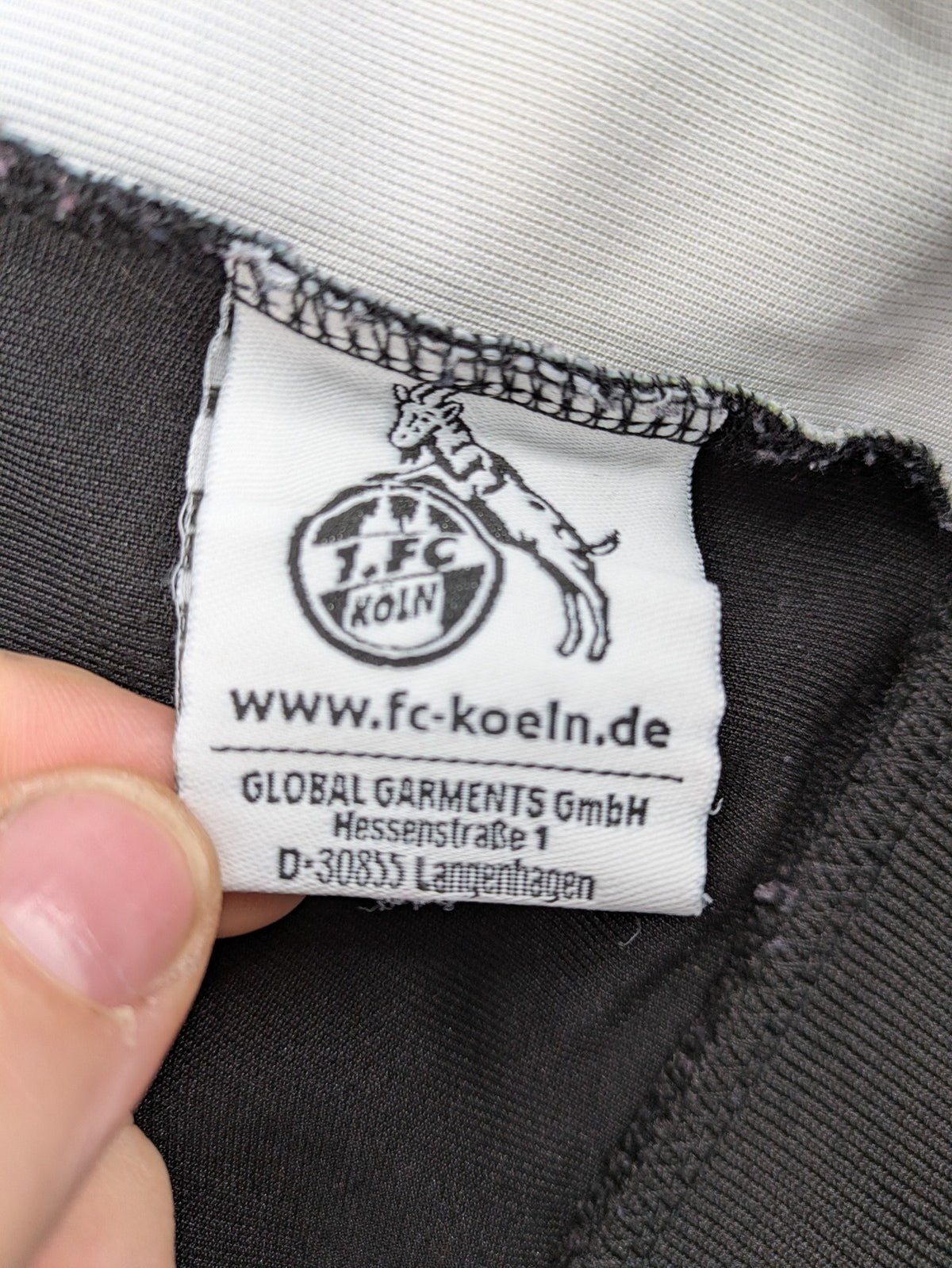 1. FC Köln hoodie black full zip with stadium print and embroidered logo