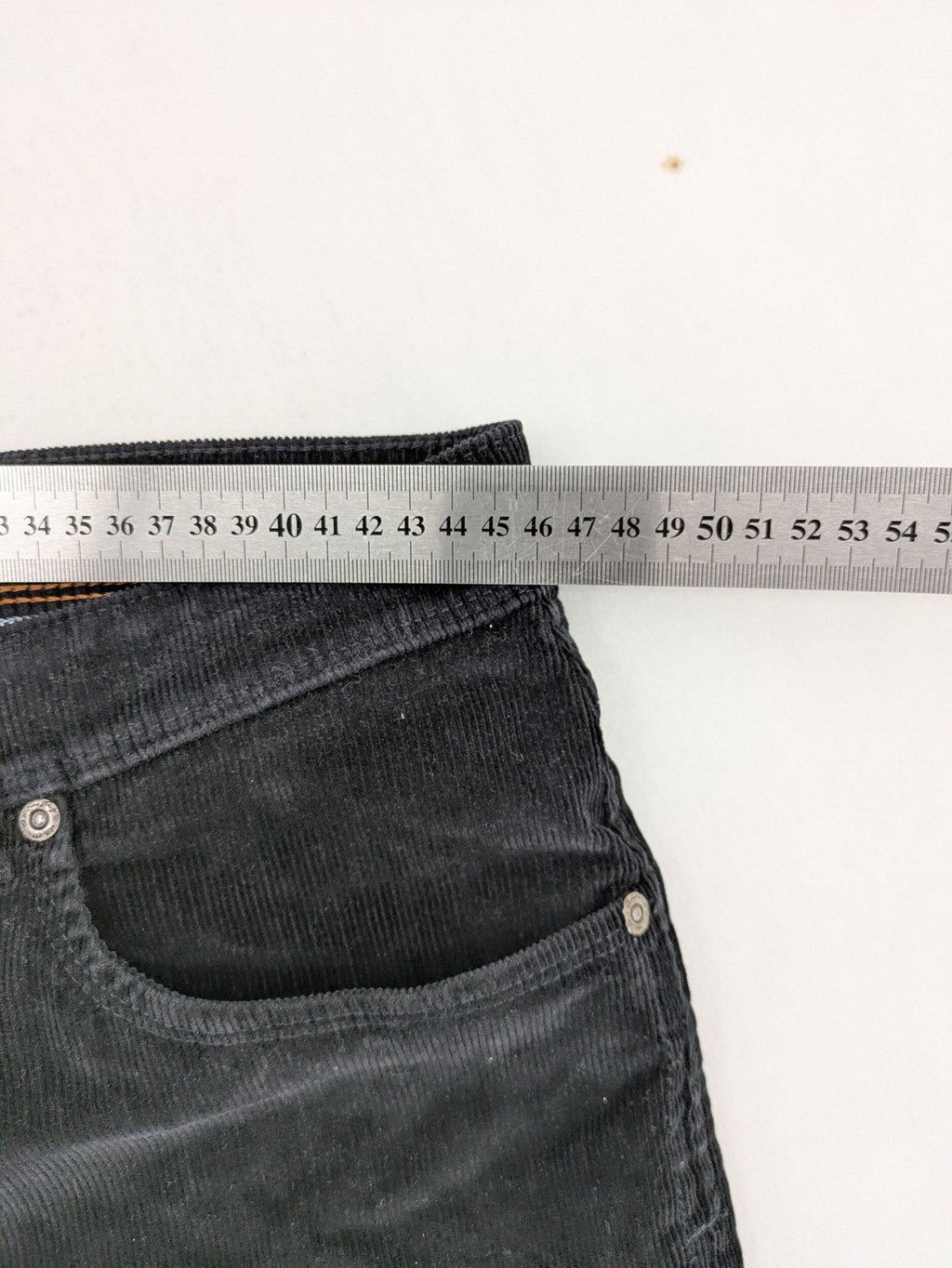 Christian Berg black cord pants straight fit 5-pocket design cotton blend