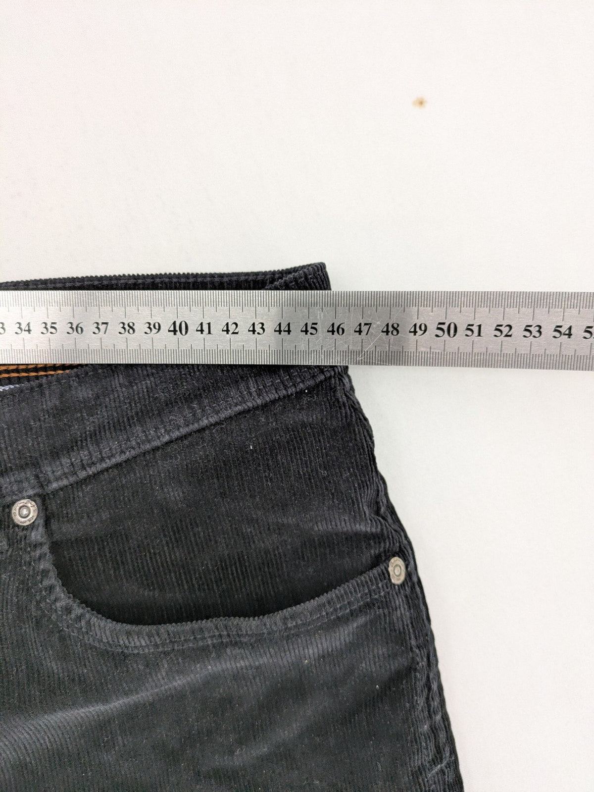 Christian Berg black cord pants straight fit 5-pocket design cotton blend