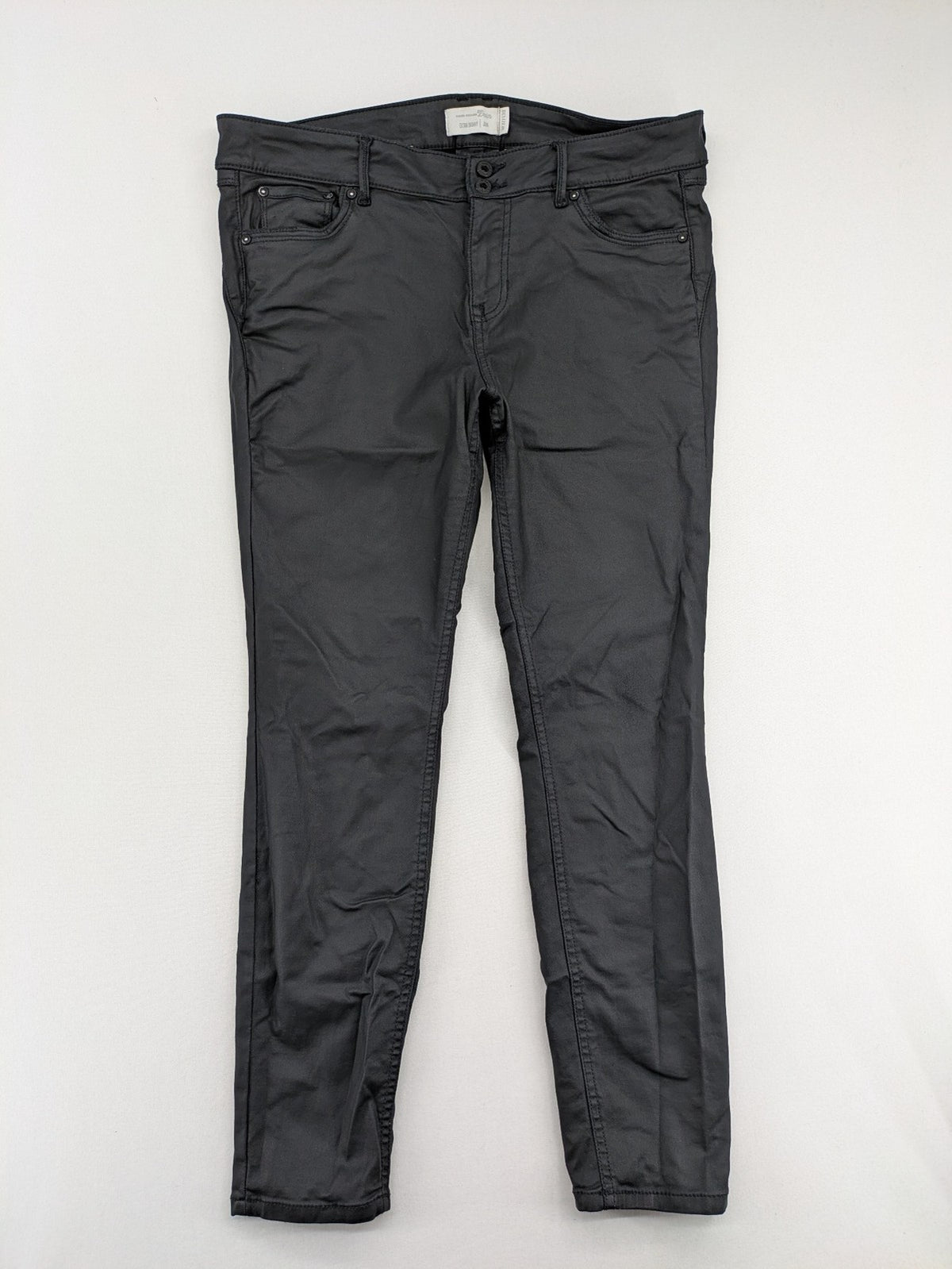 Tom Tailor Denim grey extra skinny jeans with coated finish and classic five-pocket design.