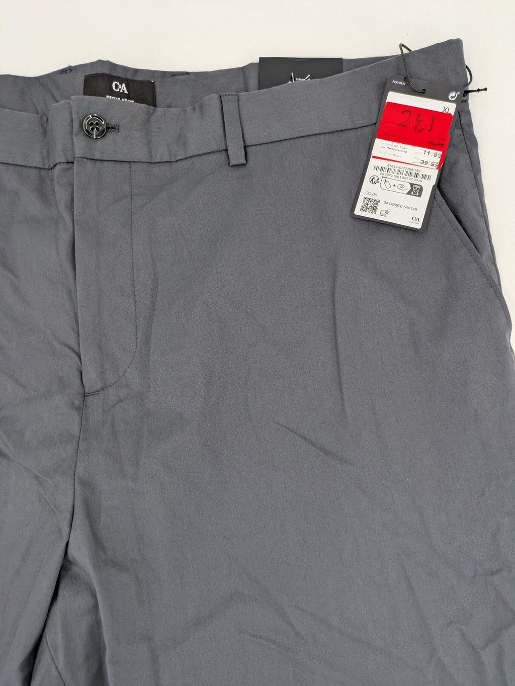 C&A pink pants regular fit with tag, versatile for business and leisure.