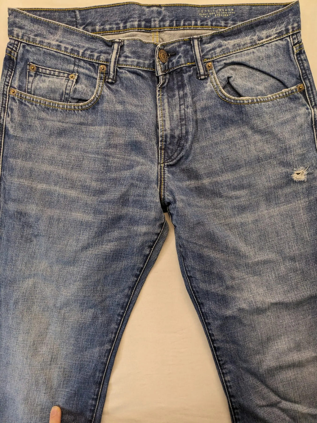 Esprit blue straight leg jeans medium wash 100% cotton classic silhouette