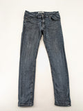 Zara blue slim fit jeans with classic 5-pocket design and subtle wash effect.
