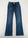 LTB blue bootcut jeans with classic 5-pocket design and low-rise fit.