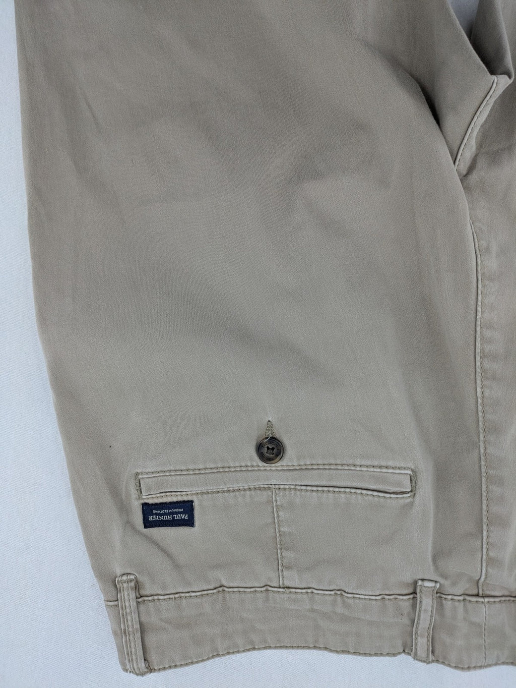 Paul Hunter beige chino pants Oscar Regular Fit cotton stretch with button and zipper closure.