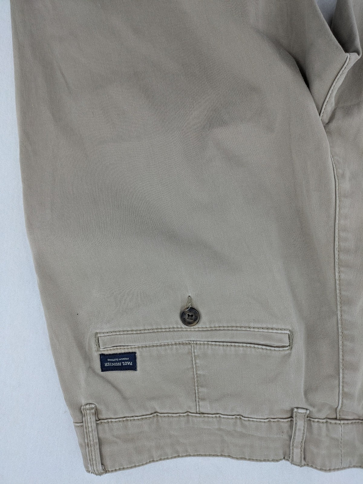 Paul Hunter beige chino pants Oscar Regular Fit cotton stretch with button and zipper closure.