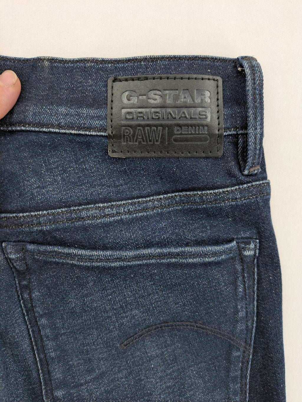 G-Star Raw blue flare jeans with classic 5-pocket design and stretch denim material.
