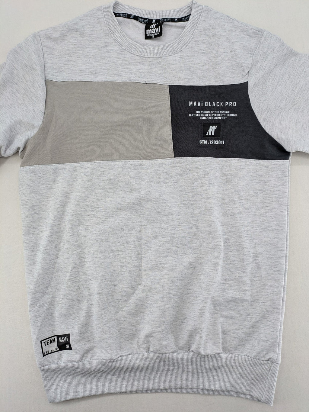 Mavi turtle neck jumper black grey colorblock design soft cotton blend