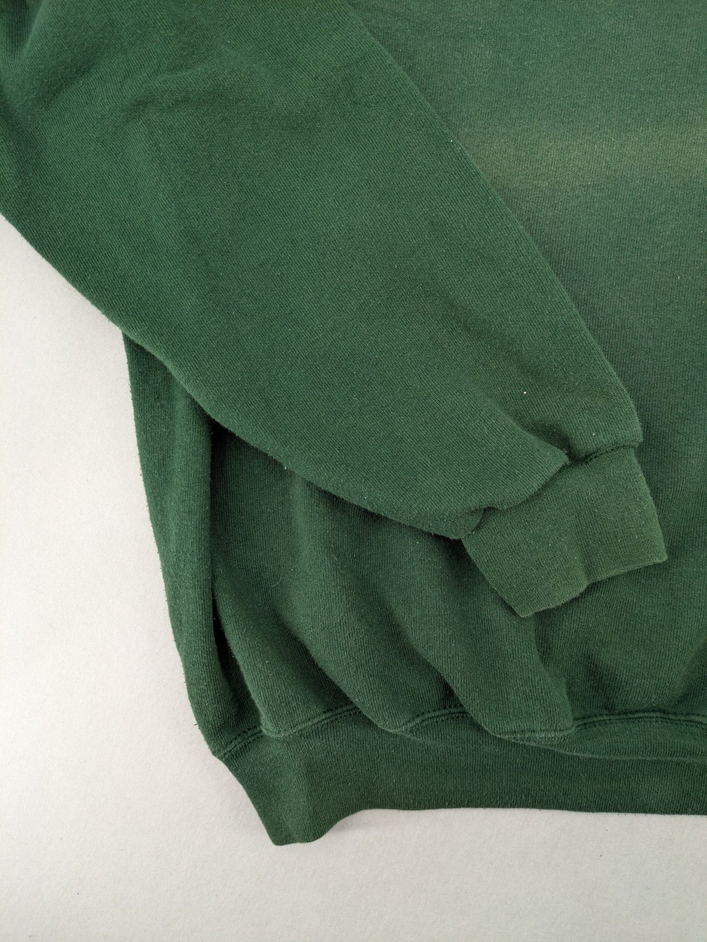 Fruit of the Loom green turtle neck jumper with embroidered Deutschland eagle logo.