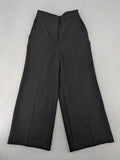Zara black culotte pants high waist with elastic waistband and wide leg design.