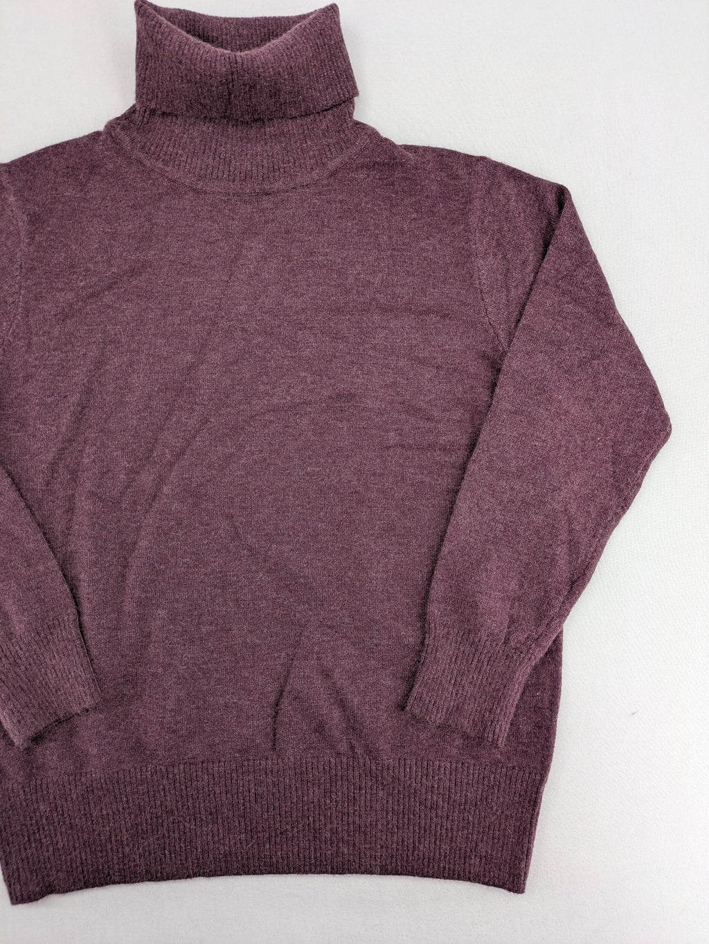 L.C.2 burgundy turtle neck jumper soft viscose blend with ribbed cuffs and hem.