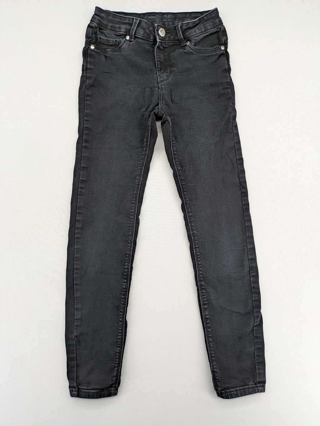 FB Sister skinny push-up jeans black grey faded stretch denim with classic fit.