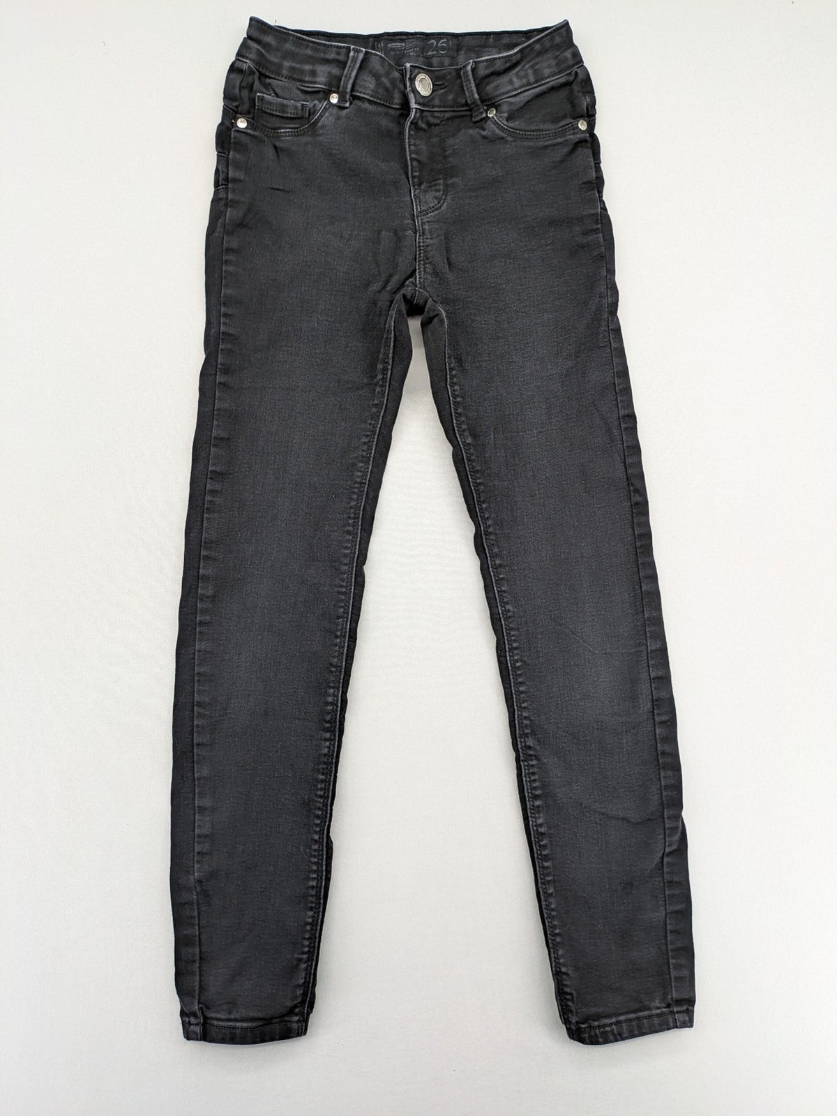 FB Sister skinny push-up jeans black grey faded stretch denim with classic fit.