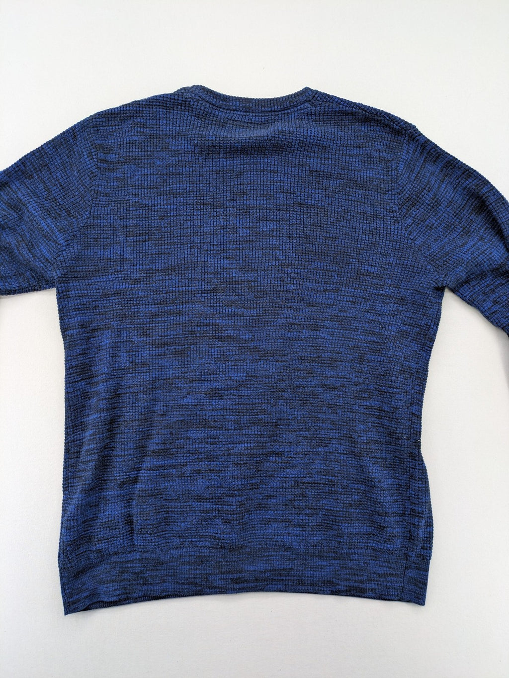 Angelo Litrico blue-grey turtle neck jumper, textured knit, casual style, 100% cotton.