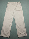 Gap beige loose-fit chino pants made from 100% cotton with relaxed wide-leg design.