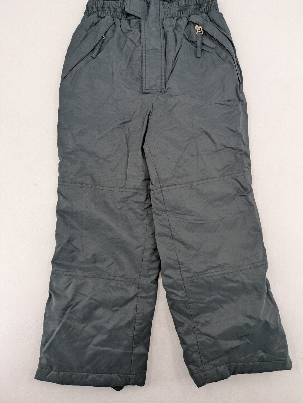 PROLINE grey winter ski pants with adjustable straps and insulated durable material.