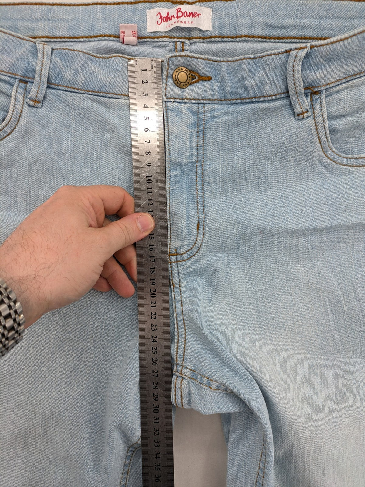 john baner blue skinny jeans classic 5-pocket design comfortable stretch denim